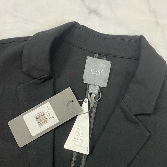 Lysse Liberty Jacket Blazer Size Large Black 24-2275-M2 Open Front Ponte Knit - Picture 8 of 9